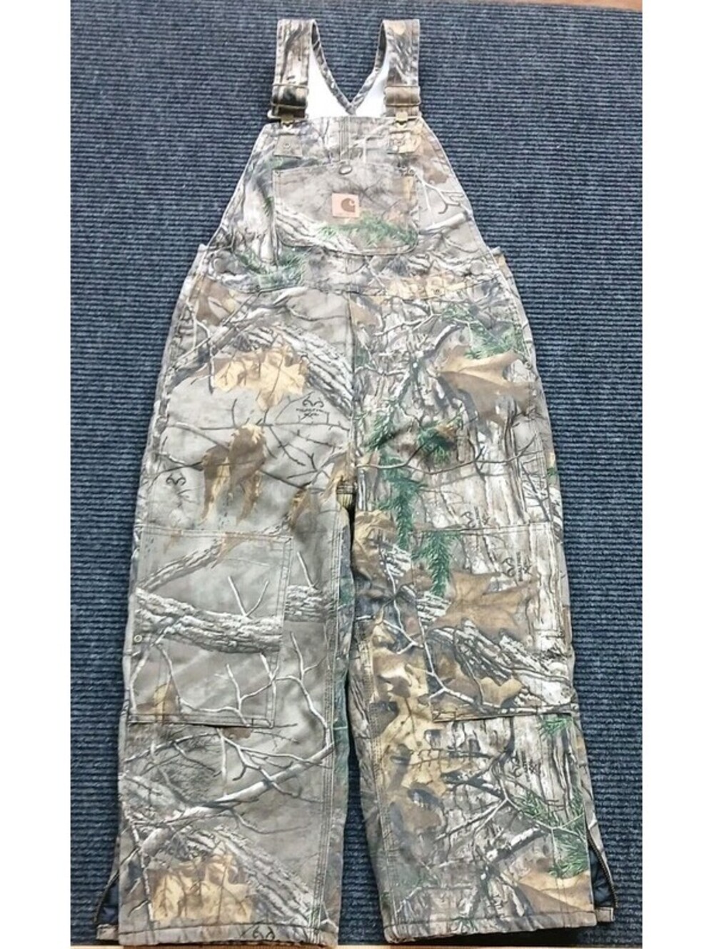 Carhartt Bibs Youth Size Youth Small Real Tree Camo Overalls Canvas Insulated
